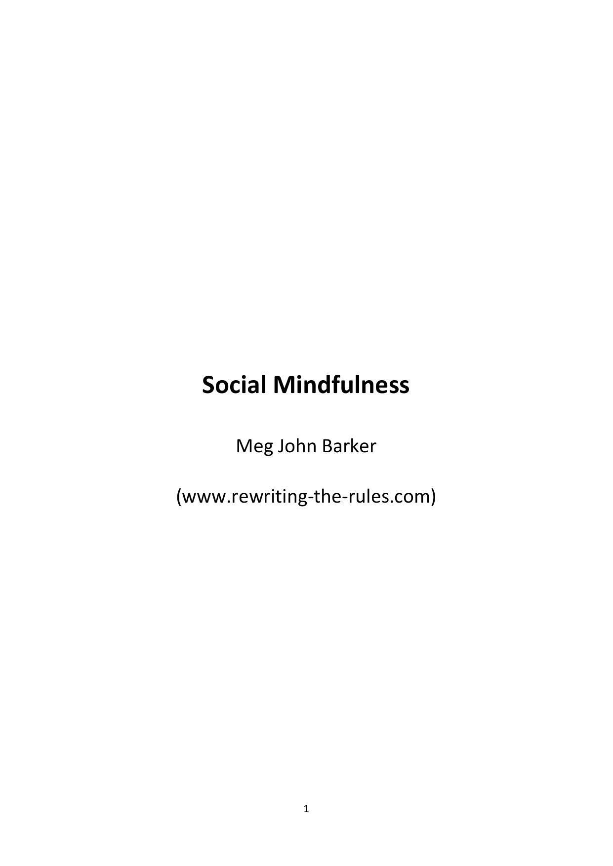 Social mindfulness