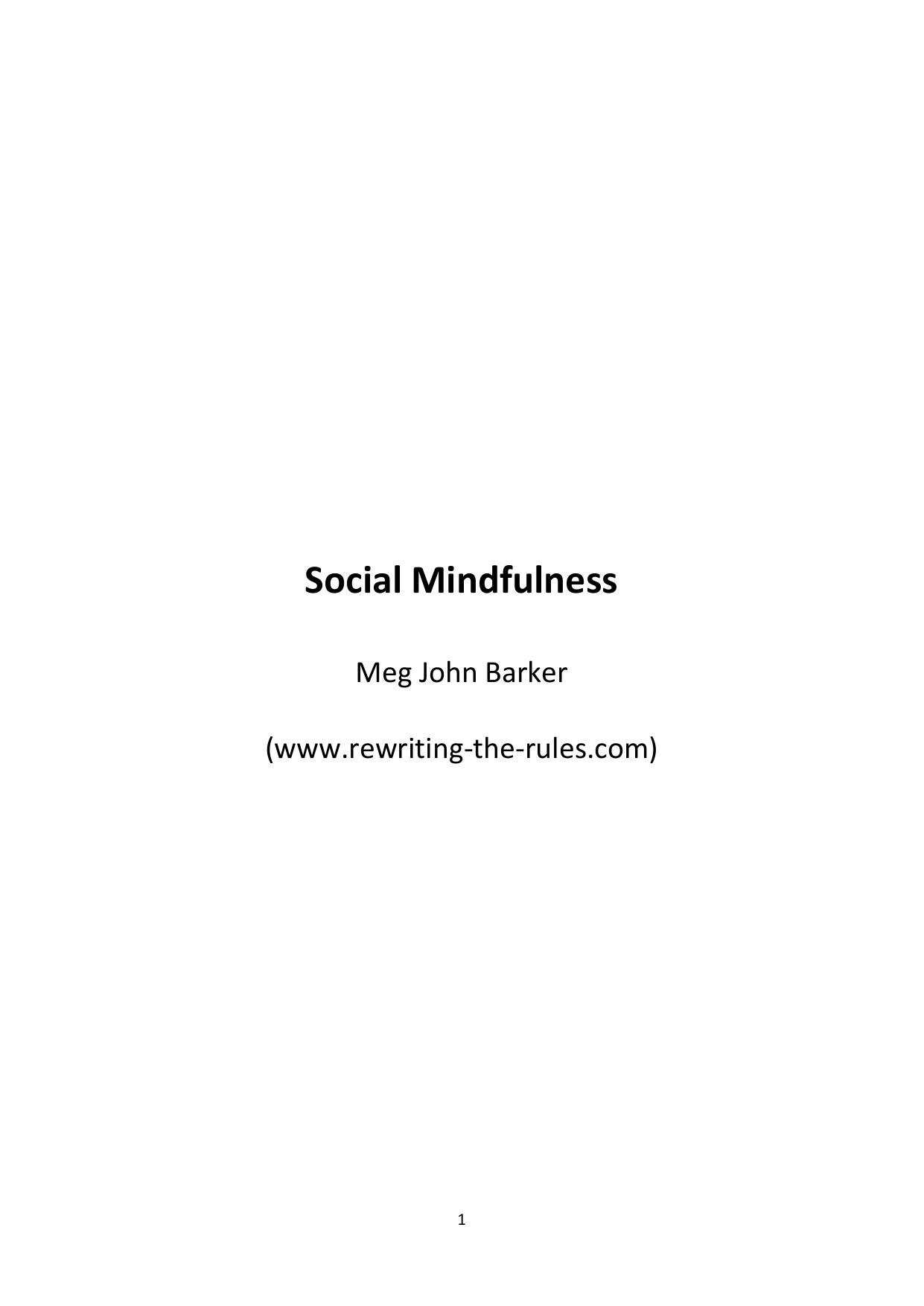Social Mindfulness