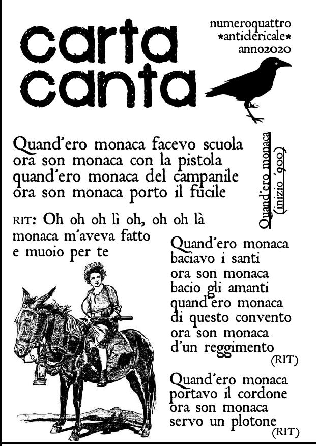 Cartacanta #4 - Anticlericale