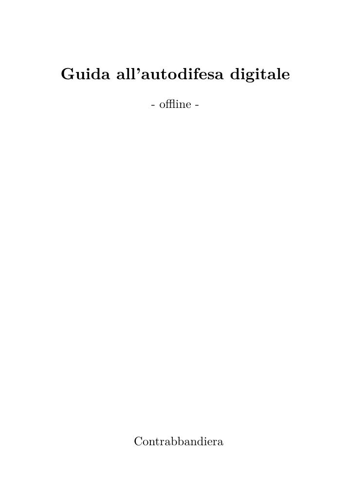 Guida all'autodifesa digitale - offline