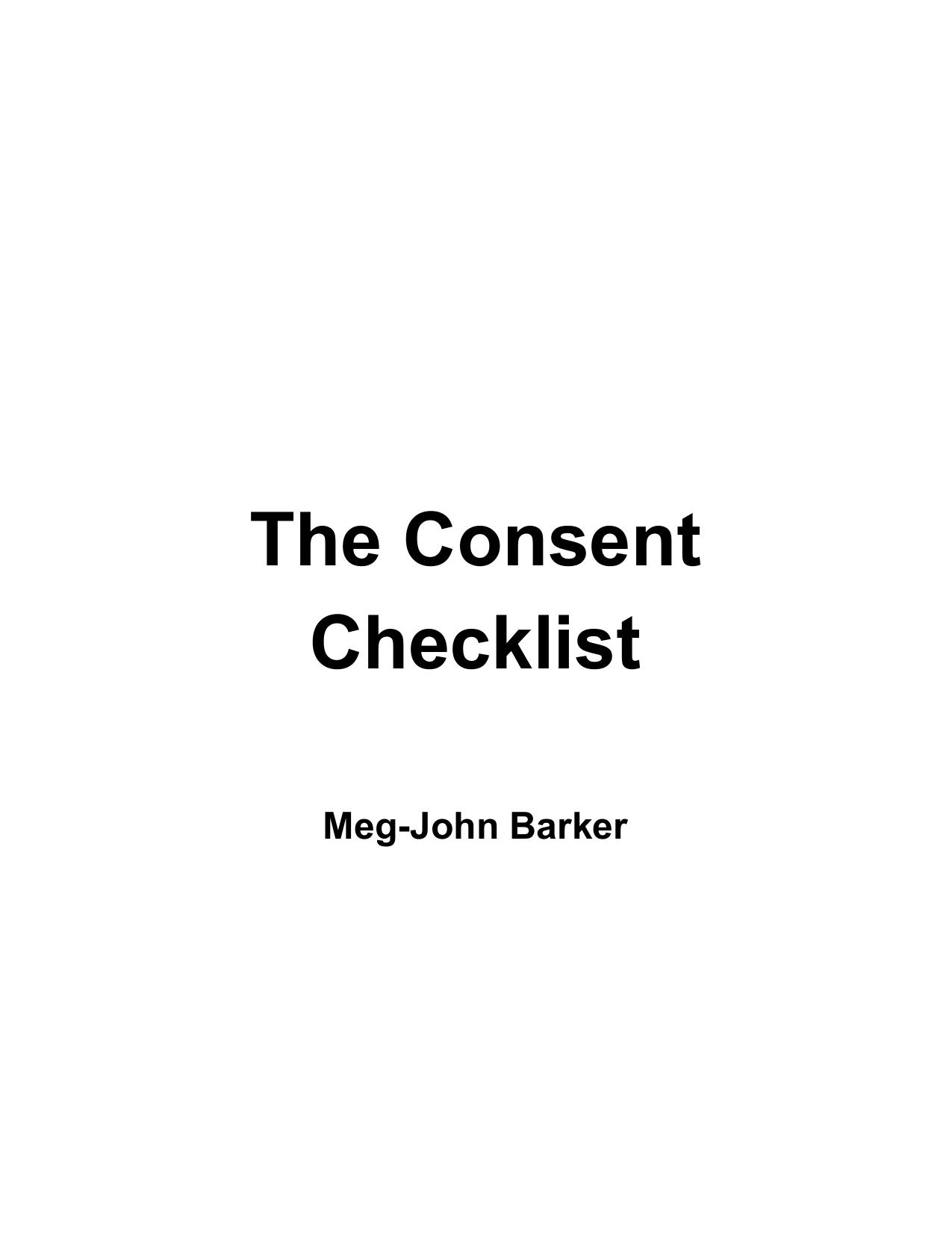 The Consent Checklist