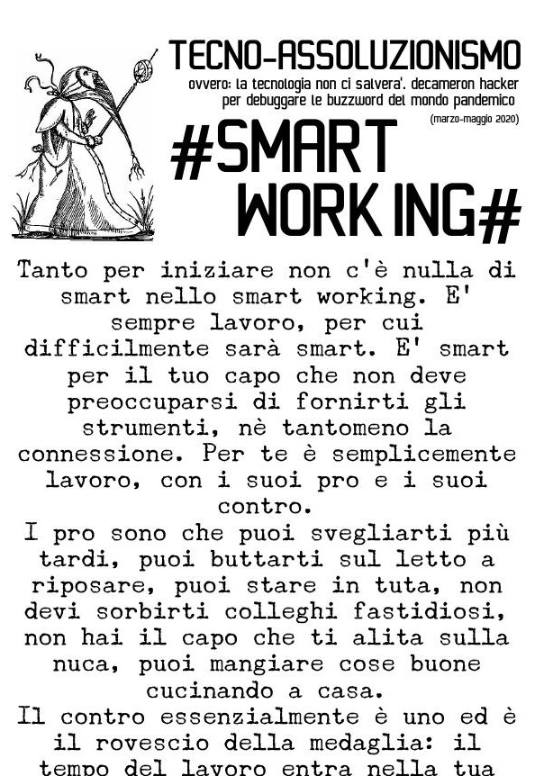 Tecno-assoluzionismo - Smart working