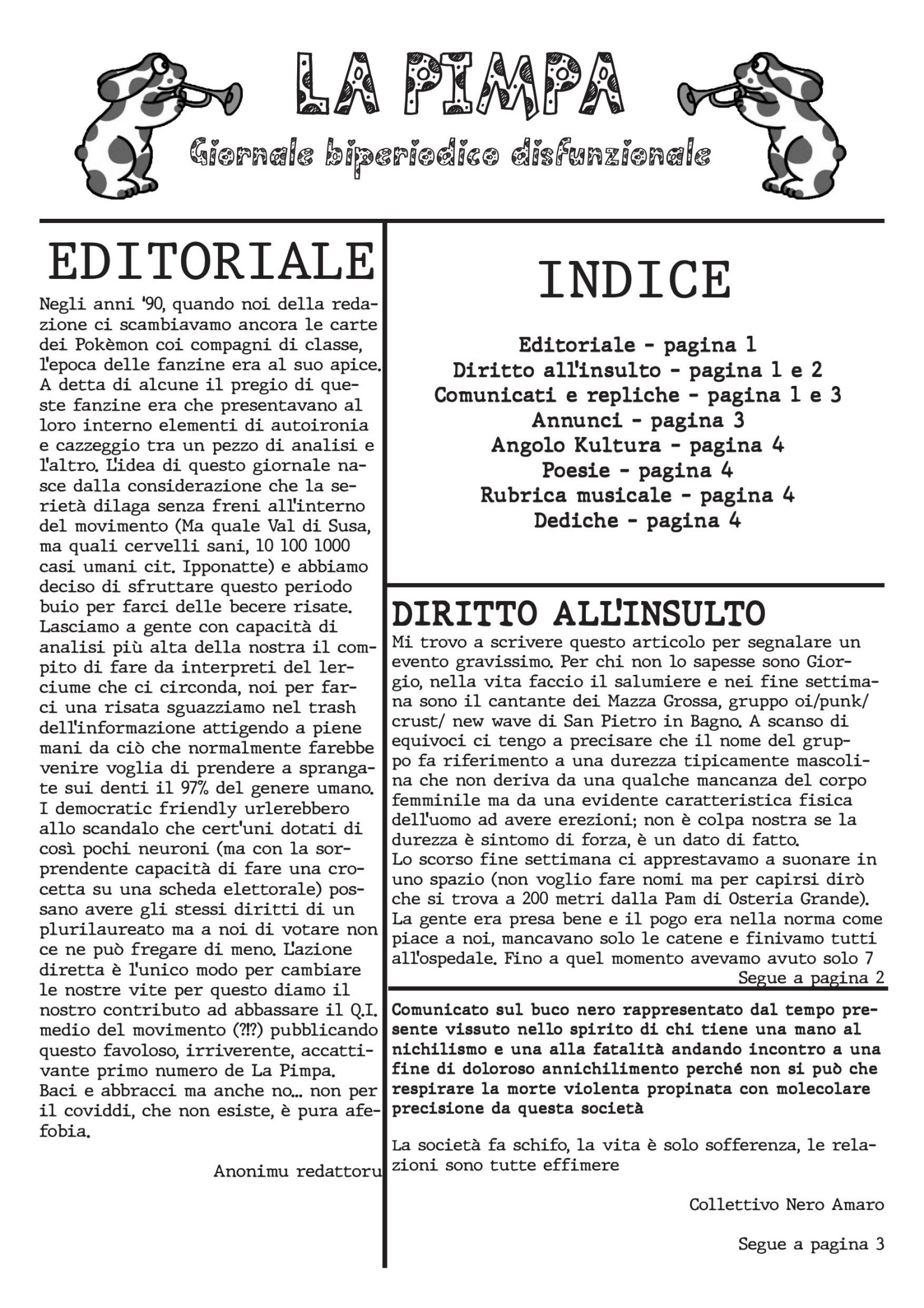 La pimpa. Giornale biperiodico disfunzionale #0