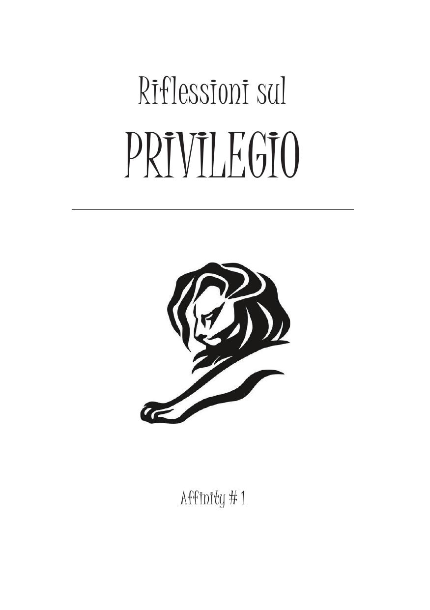 Riflessioni sul privilegio