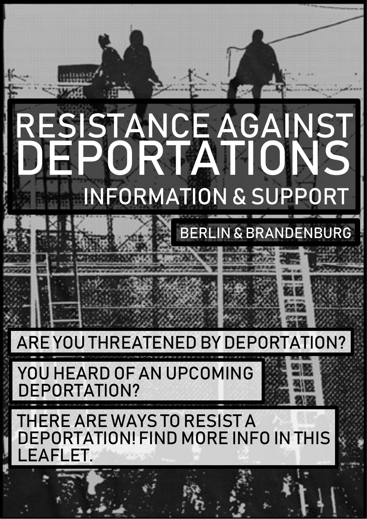 Resistance against deportations information & support. Berlin & brandenburg