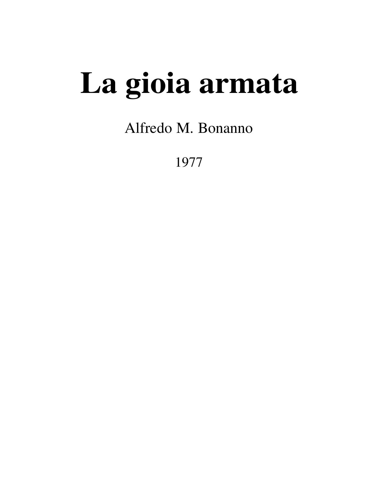 La gioia armata