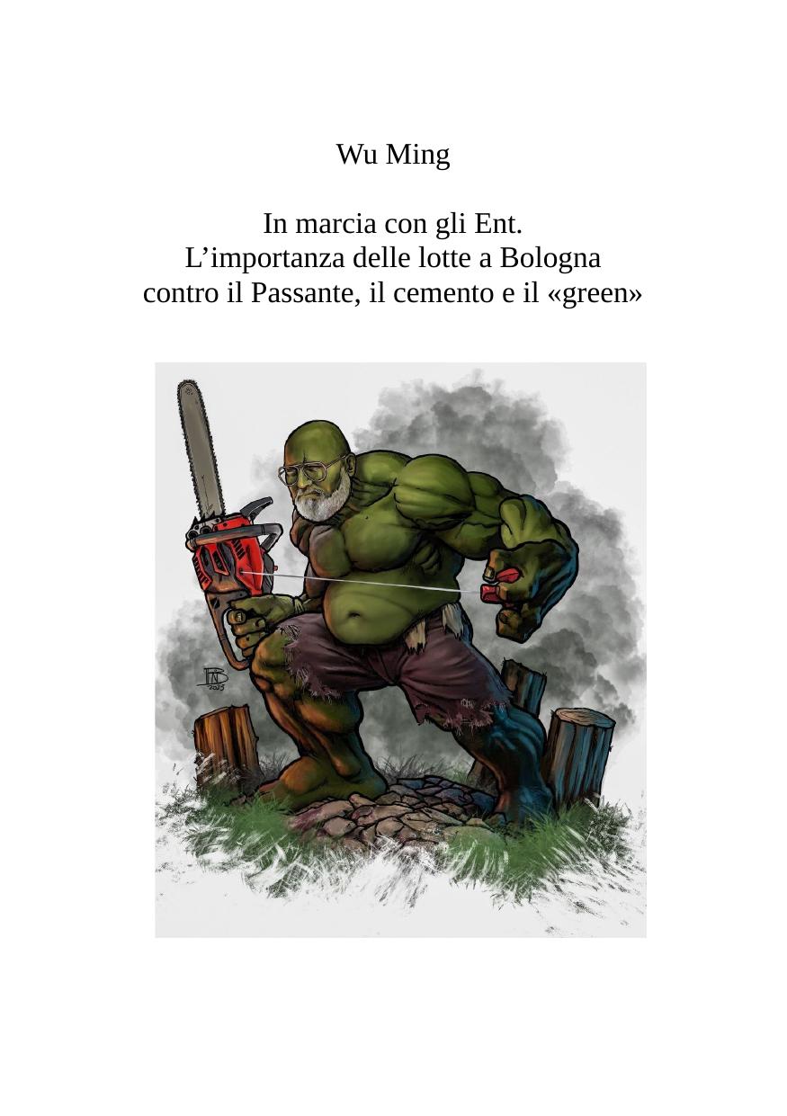 In marcia con gli ENT. L'importanza delle lotte a Bologna contro il Passante, il cemento e il "green"