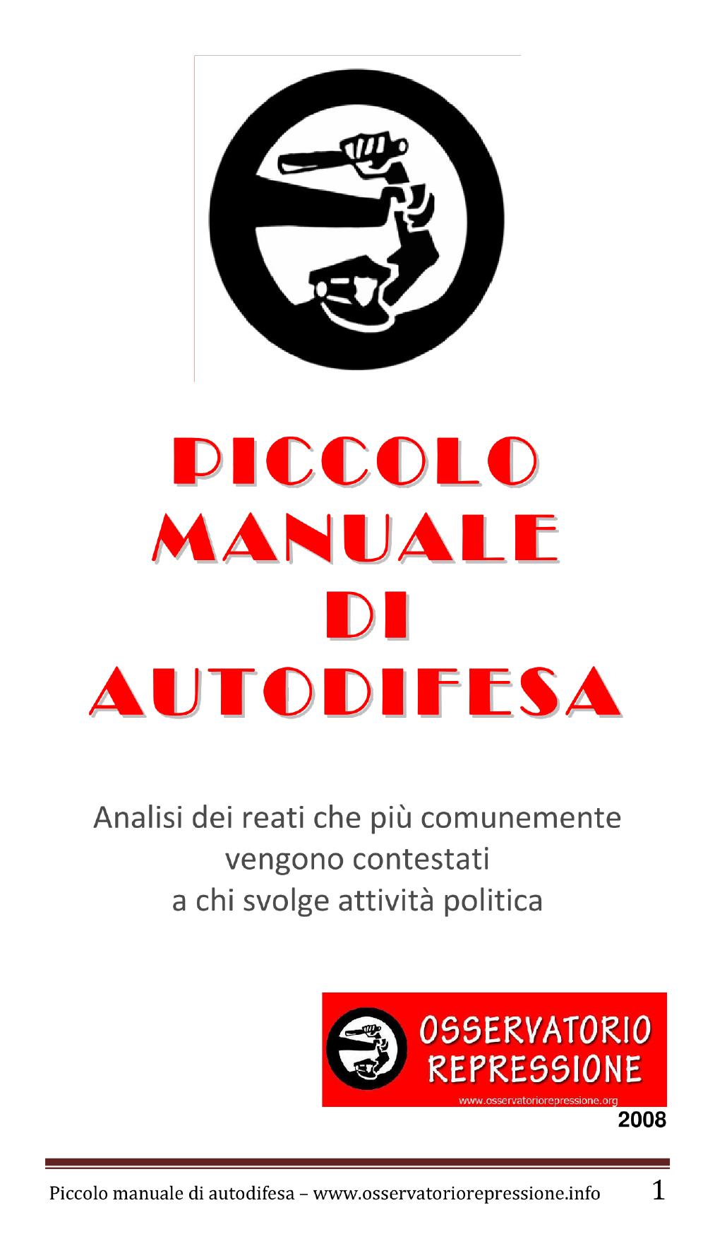 Piccolo manuale di autodifesa