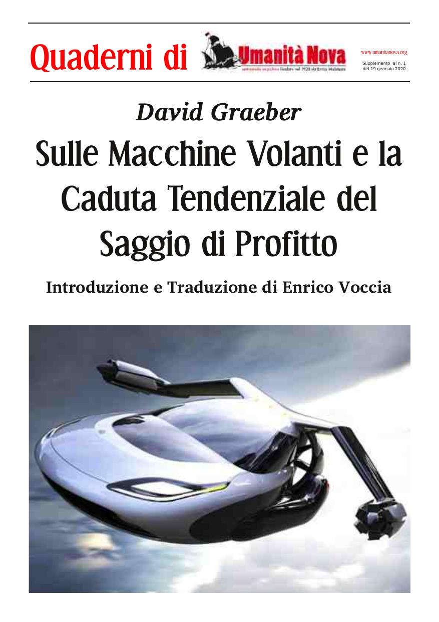 Sulle macchine volanti e la caduta tendenziale del saggio di profitto