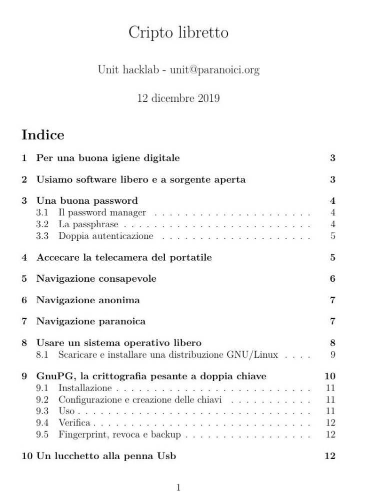 Cripto libretto